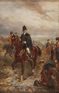 Wellington In The British Lines, The Morning Of Waterloo by Robert Alexander Hillingford