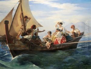 A Ballad In The Bay Of Naples by Robert Alexander Hillingford