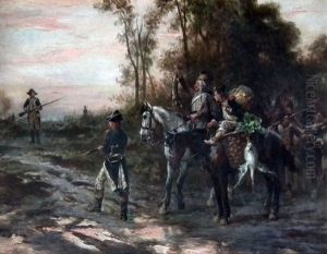 Foraging Party Returning To Camp by Robert Alexander Hillingford
