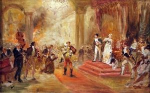 Fire At The Austrian Embassy (napoleon And Marie-louise) by Robert Alexander Hillingford
