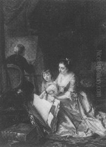 In The Artist's Studio by Robert Alexander Hillingford