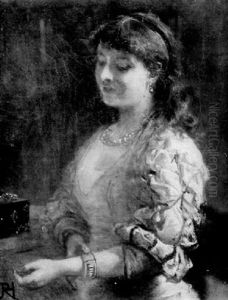 Portrait Of A Girl by Robert Alexander Hillingford