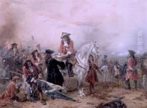 Marlborough Signing The Despatch At Blenheim