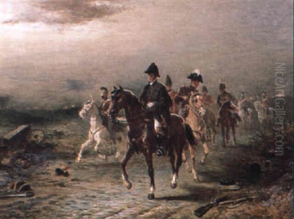 The Duke Of Wellington And Blucher At Waterloo - view 1