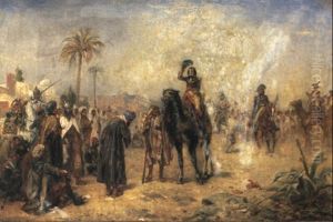 Napolean Arriving At An Egyptian Oasis by Robert Alexander Hillingford