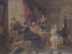 The Family Meeting by Robert Alexander Hillingford