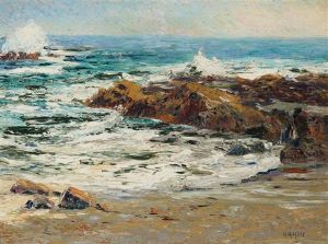 A Coastal Scene by Anna Althea Hills