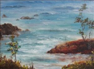 Untitled (possibly A Laguna Beach Seascape) by Anna Althea Hills