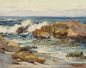 Rocks And Surf Near Laguna Beach by Anna Althea Hills