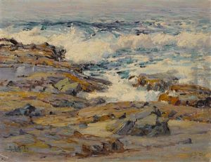 The Dancing Sea, Mussel Rocks, Laguna Beach by Anna Althea Hills