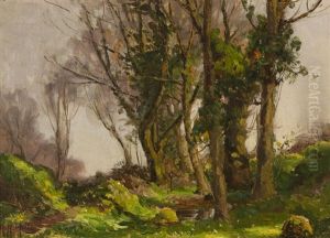 Path Through A Wooded Landscape by Anna Althea Hills