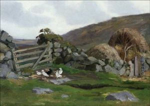 Farmyard Chickens by Anna Althea Hills