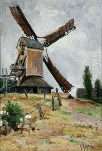 Windmills - Huizen, Holland by Anna Althea Hills