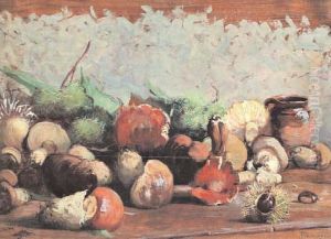 Natura Morta Castagne E Funghi by Dario Bardinero