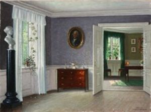 Living Room Interior From Bakkehuset by Hans Hilsoe