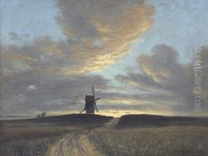 Landschaft Mit Windmuhle