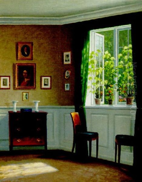 A Sunlit Interior With Plants On The Windowsill - view 1