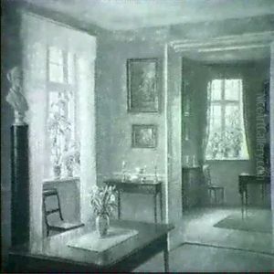 Stueinterior by Hans Hilsoe