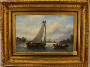 Sailboats On A River