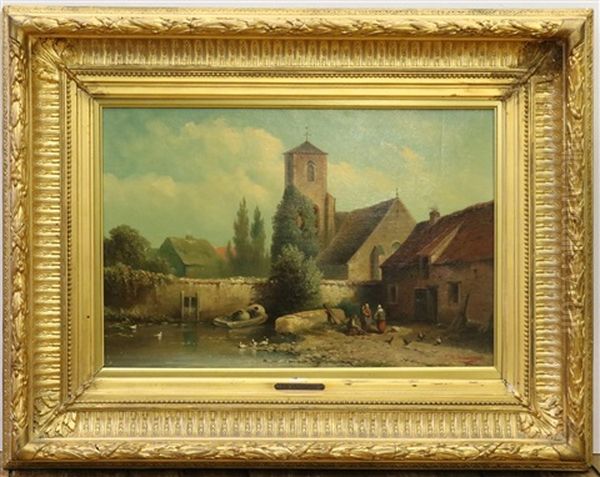 Dorpsgezicht Met Erfje Achter Een Kerk - view 1