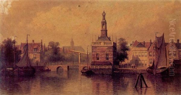 A Canal Scene In Amsterdam - view 1