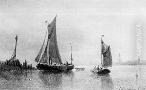 Sailing Vessels Off A Jetty