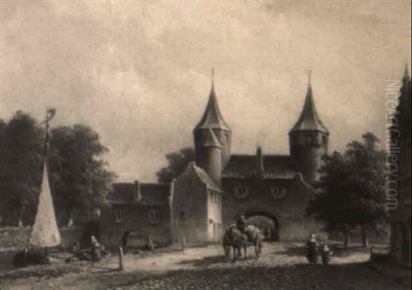 A Summer Scene In A Dutch Town - view 1