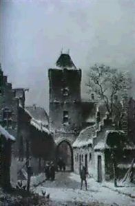 Stadttor Einer Niederlandischen Stadt (haarlem?) by Eduard Alexander Hilverdink