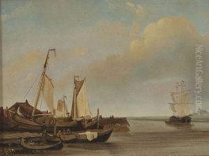 Segelboote Am Kai by Johannes Hilverdink