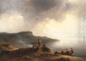 Camp Fire On The Cliff's Edge
