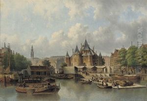 The Nieuwmarkt With The Waag, Amsterdam