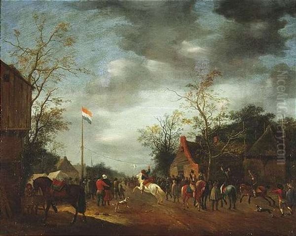 Gansereiten In Einem Hollandischen Dorf - view 1