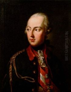 Portrait Of Joseph Ii, Holy Roman Emperor, In A Green Frock Coat With Red Facings And Gold Aiguilette, With The Sash Of The Military Order Of Maria Theresa...