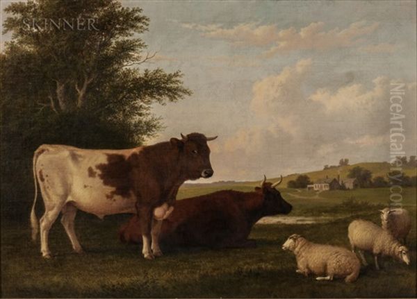 Homestead With Cattle And Sheep - view 1