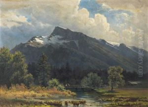 Ruckseitig Betitelt: Der Sagenhafte Untersberg Bei Salzburg Von Grodig Aus Gesehen by Franz Hinterholzer