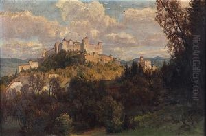 Blick Auf Die Festung Hohensalzburg by Franz Hinterholzer