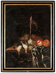 Stilleben Med Kramsfaglar Och Frukter by Johannes Georg Hinz