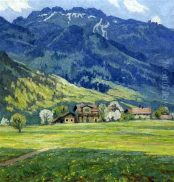 Gebirgslandschaft Mit Dorf - view 1