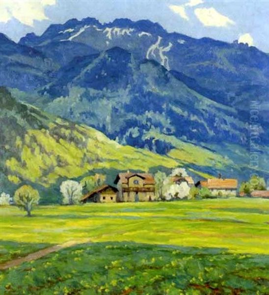 Gebirgslandschaft Mit Dorf - view 1