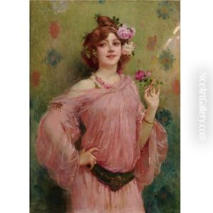 A Beauty In Pink by Marie Felix Hippolyte-Lucas