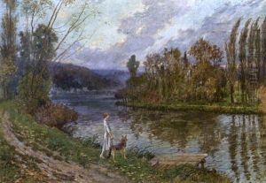 The Evening Walk by Marie Felix Hippolyte-Lucas