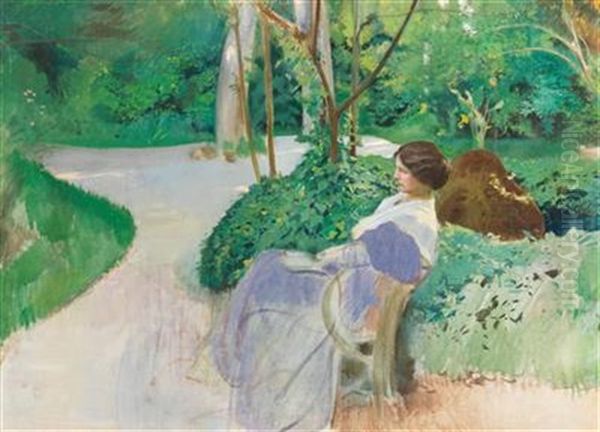 The Artist"s Wife In A Park - view 1