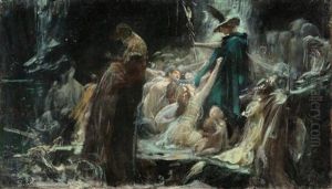 Study For "le Anime All'acheronte by Adolf Hiremy-Hirschl