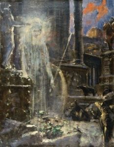 Apparizione Di Una Figura Femminile In Una Citta Desolata