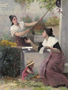 Gossips At The Well by Auguste-Alexandre Hirsch