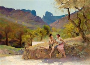 Die Werbung by Auguste-Alexandre Hirsch