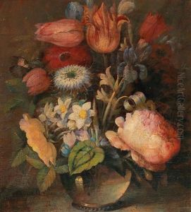 A Still Life Of Spring Flowers by Caspar Hirschel