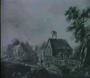 Landschaft Mit Bauerlichem Anwesen by Johann Hyeronimus Hirschmann