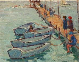 Children On Pier/boats