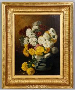 Chrysanthemums In A Canton Vase